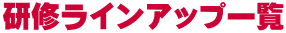 研修ラインアップ一覧